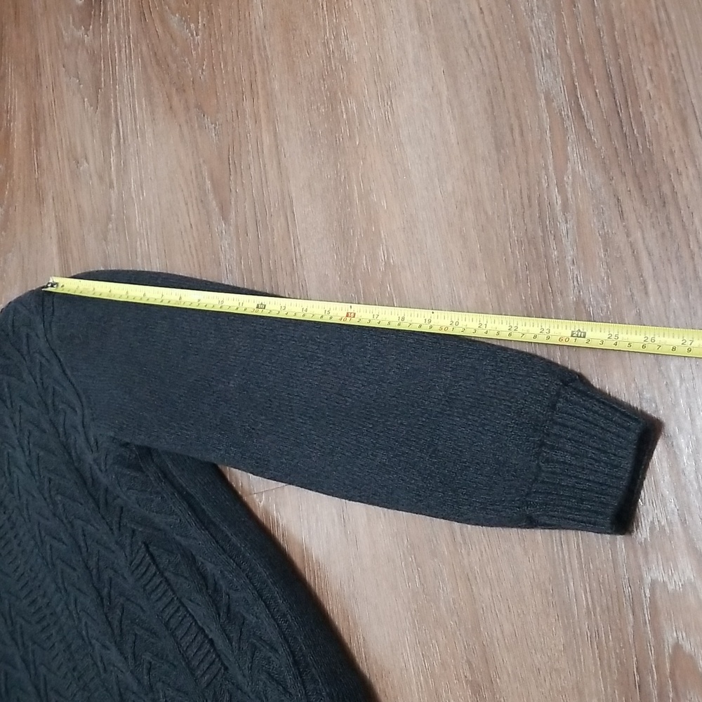 (M) IKE BEHAR Fleece Lined Cable Knit 100% Cotton Knit Sweater Eclectic Grandpa - Picture 7 of 9